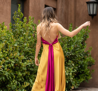 Colomba Mustard/Fuchsia Dress