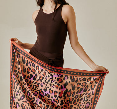Cheetah Purple Scarf
