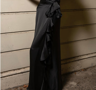 Cici Silk Black Skirt