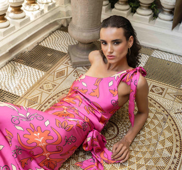 Conjunto rosa/rosa ornamental