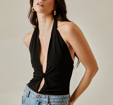 Knot Black Bodysuit