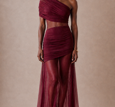 Zafira Burgundy Dress