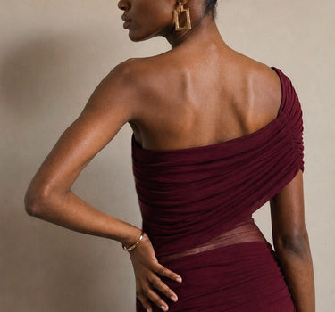 Zafira Burgundy Dress