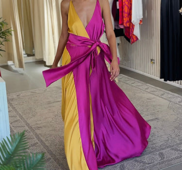 Vestido bicolor