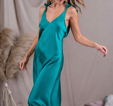 Ruffles Emerald Dress
