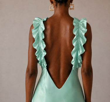 Ruffles Acqua Dress