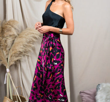 Animal Magenta Skirt