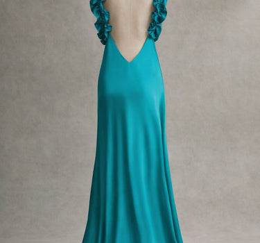 Ruffles Emerald Dress