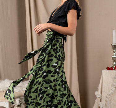 Falda verde animal