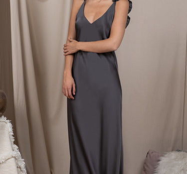 Ruffles Graphite Dress