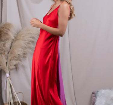 Vestido Colomba Rojo/Orquídea