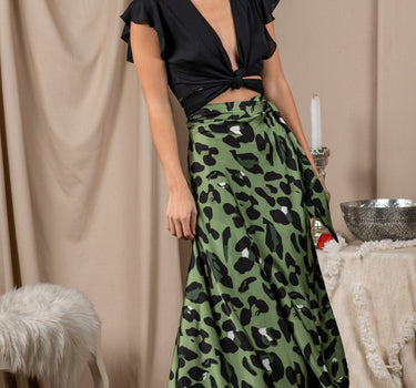 Animal Green Skirt